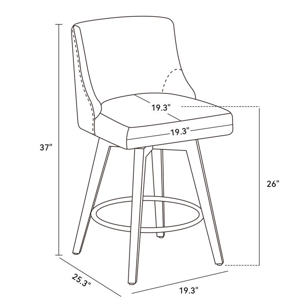 Corrigan Studio® Counter Height Bar Stools, 26 Inch Seat Height